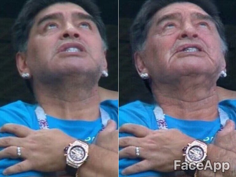 Famosos con Face App