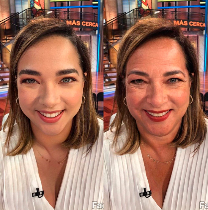 Famosos con Face App filtro de anciano
