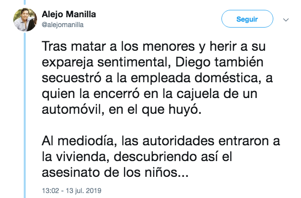 Se viraliza el hilo del asesino del Cumbres