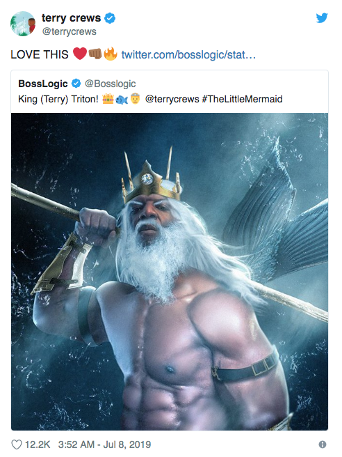 Terry Crews manifiesta interés por interpretar a papá de Ariel de la Sirenita