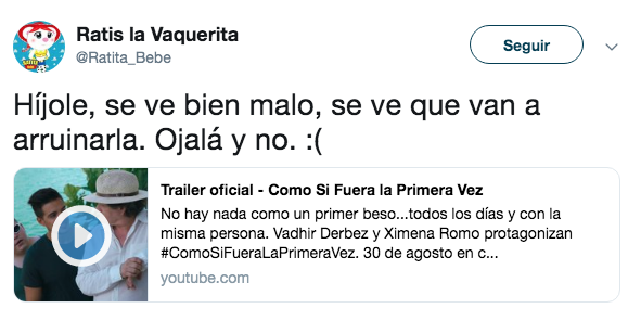 Reacciones al trailer de "Como si fuera mi primera vez" versión mexicana