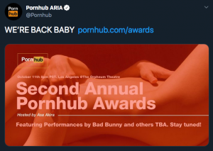 Bad Bunny será parte de los premios PornHub 2019