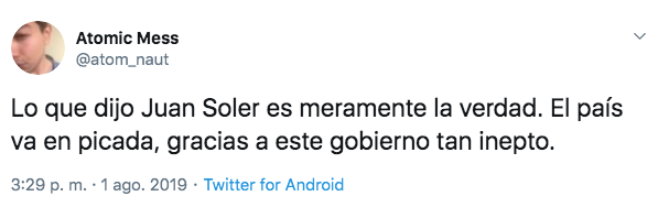 Juan Soler critica forma de gobierno de AMLO y piden que lo expulsen de México