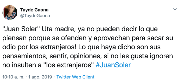 Juan Soler critica forma de gobierno de AMLO y piden que lo expulsen de México