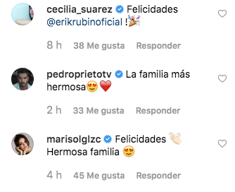 Andrea Legarreta felicita a Erik Rubín por premio que recibió