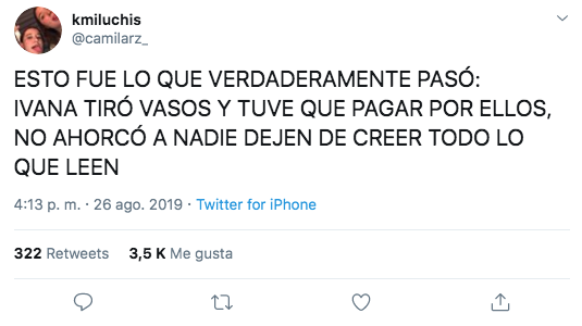 Camilia aclara por qué corrieron a Ivana del antro
