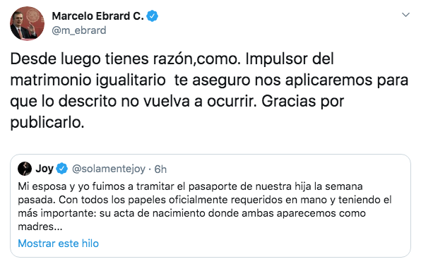 Joy y su esposa denuncian discriminación al tramitar pasaporte de su bebé