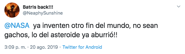 Memes del asteroide "Dios de la muerte" que caerá en 2029
