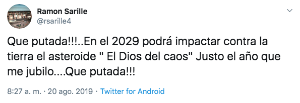 Memes del asteroide "Dios de la muerte" que caerá en 2029