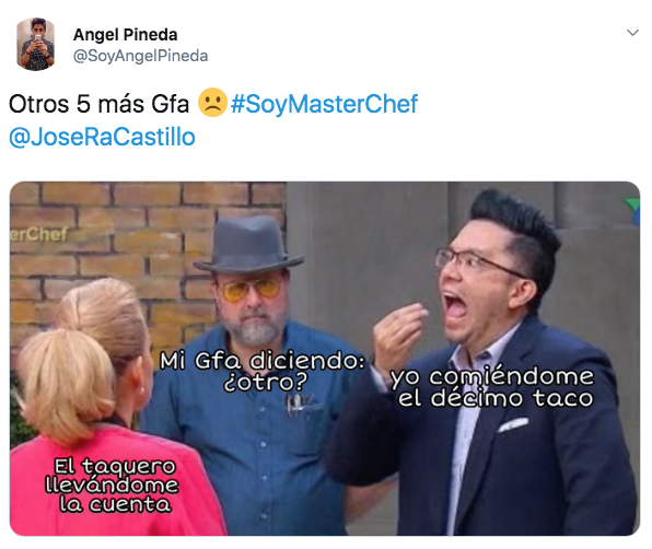 Memes de Master Chef México la revancha