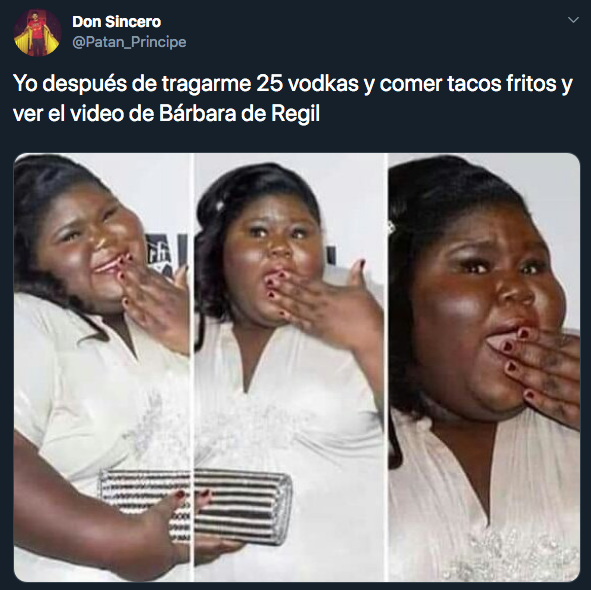 Memes de vodkas y tacos para Bárbara de Regil y su video 12 septiembre 2019