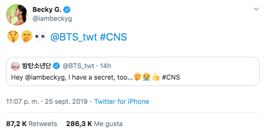Becky G y BTS anunciaron colaboración juntos y así reaccionó el fandom