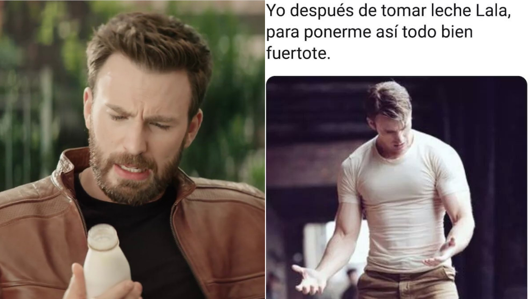 27/09/2019, chris-evans-lala-comercial-leche-memes-mexico, Chris Evans en el comercial de leche lala