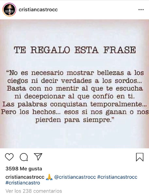 Cristian Castro defiende a su madre de Yolanda Andrade