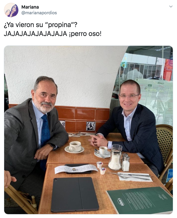 Hacen memes a Ricardo Anaya y Gustavo Madero por dejar mísera propina en un restaurante
