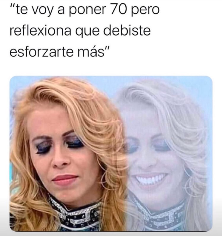 Memes de la señora triste y sonriendo