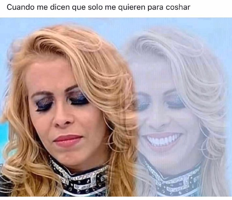 Memes de la señora triste y sonriendo