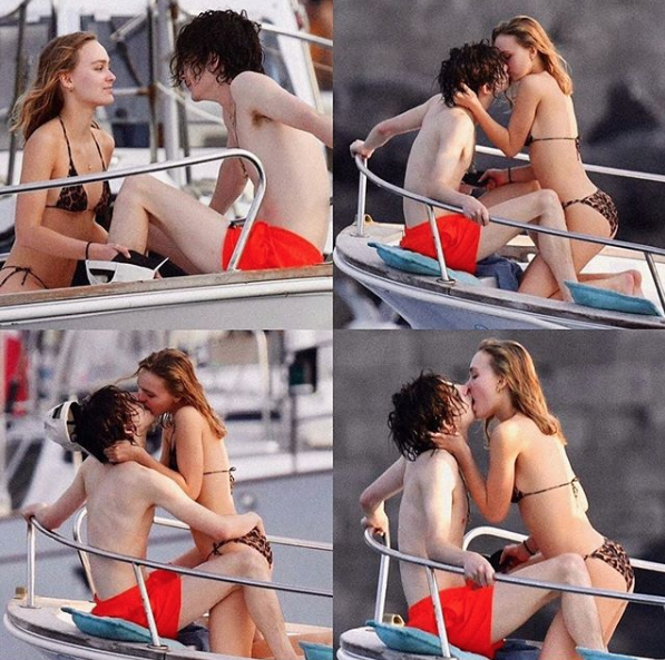 Captan a Timothée Chalamet y Lilly Rose Depp en apasionado encuentro en Italia