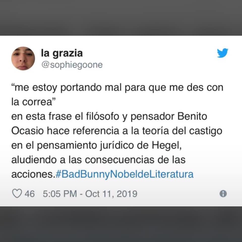 Pruebas de que Bad Bunny merece el Nobel de Literatura