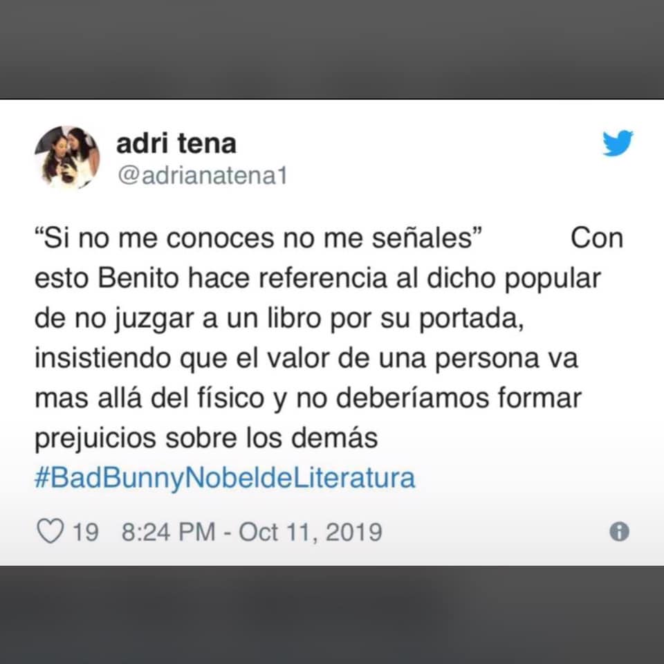 Pruebas de que Bad Bunny merece el Nobel de Literatura