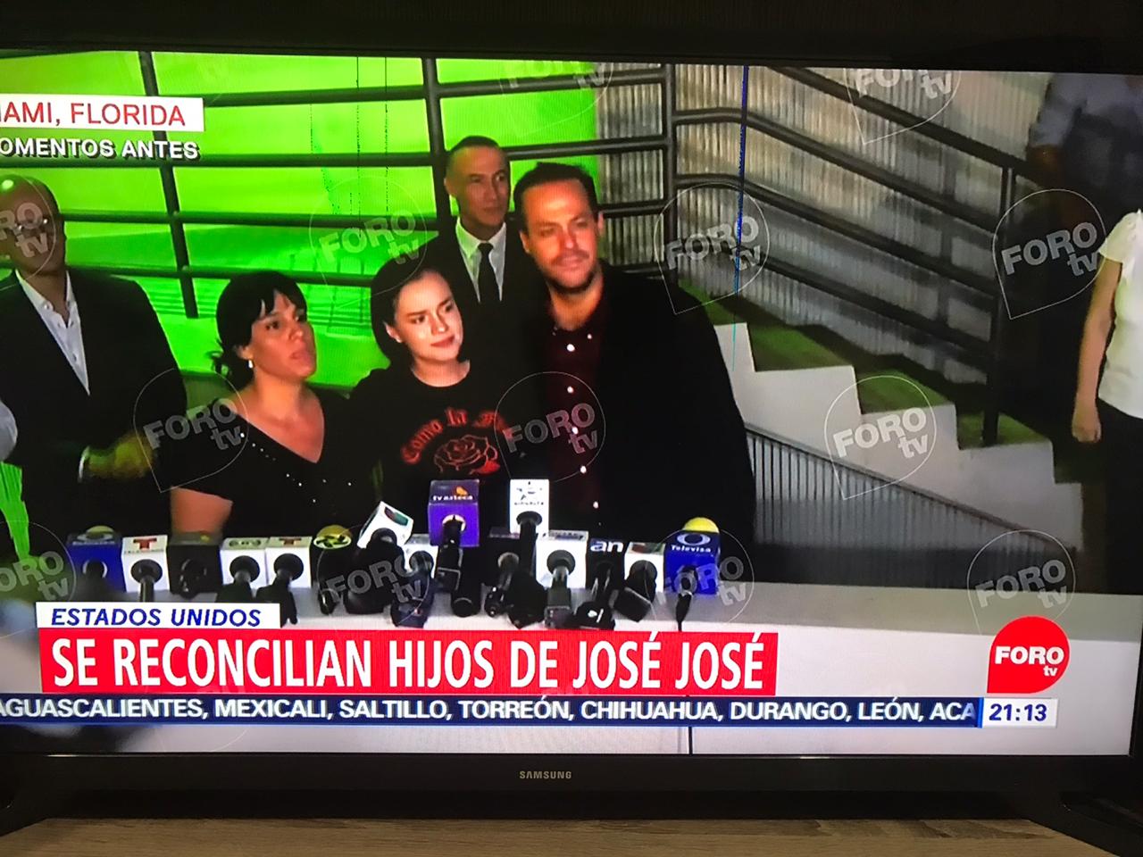 Sarita JosÃ© Joel y Marysol hijos de JosÃ© JosÃ© se reconcilian