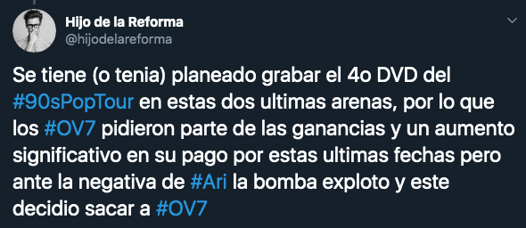Cuál es el origen del pleito entre OV7 y Ari Borovoy