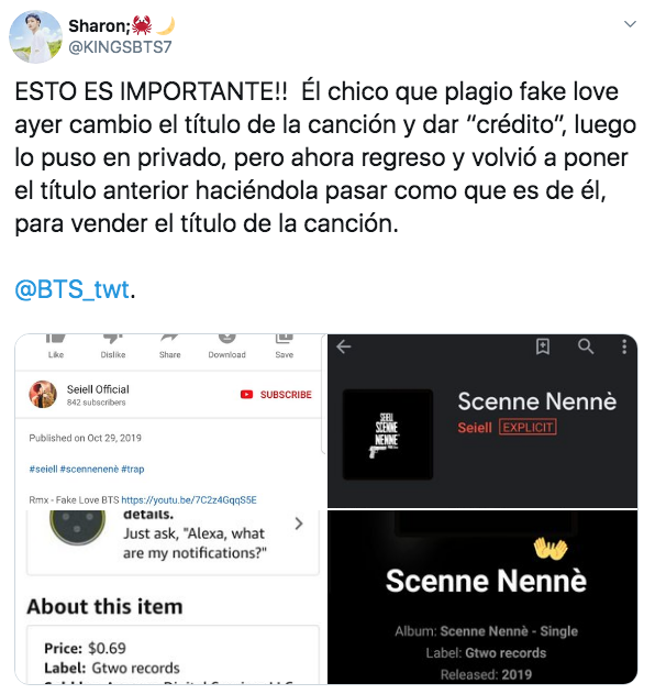 Cantante italiano plagia "Fake Love" de BTS