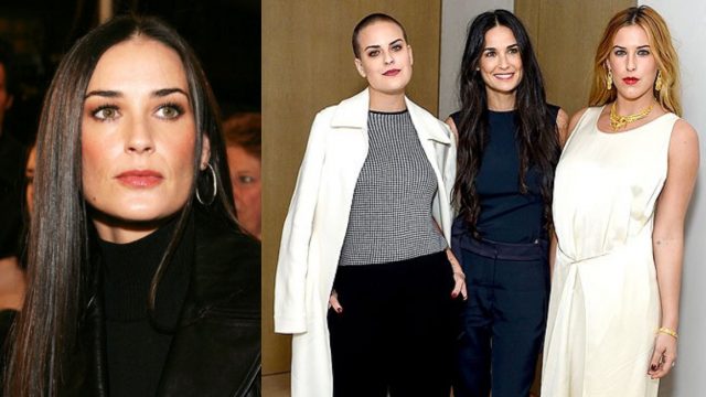 Hija de Demi Moore hablan del alcoholismo de su madre