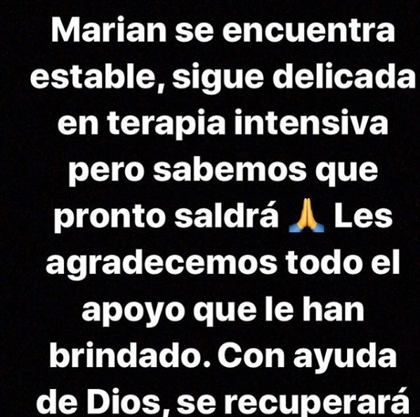 Revelan estado de salud de Marian Lorette, participante de La Voz Kids que sufrió accidente
