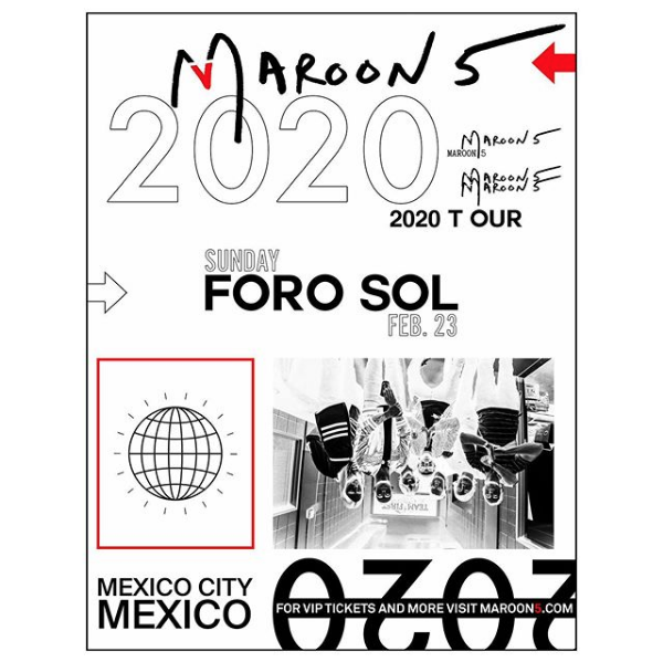Maroon 5 darÃ¡ concierto en el Foro Sol