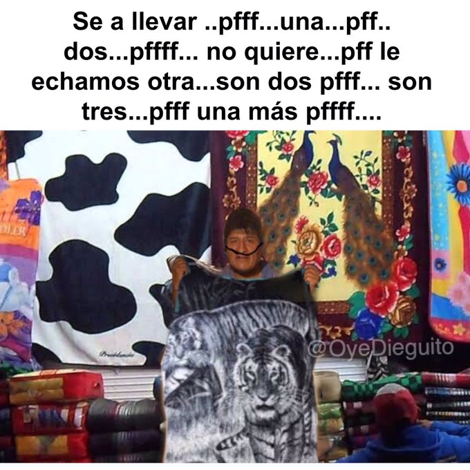 Memes de Evo Morales sosteniendo la bandera de México