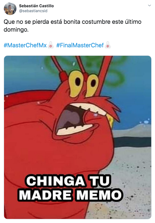 Memes de la gran final de Master Chef La Revancha