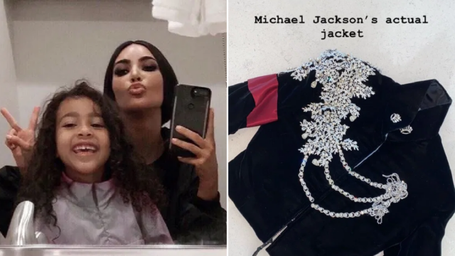 Hija de Kim Kardashian recibe chaqueta de Michael Jackson