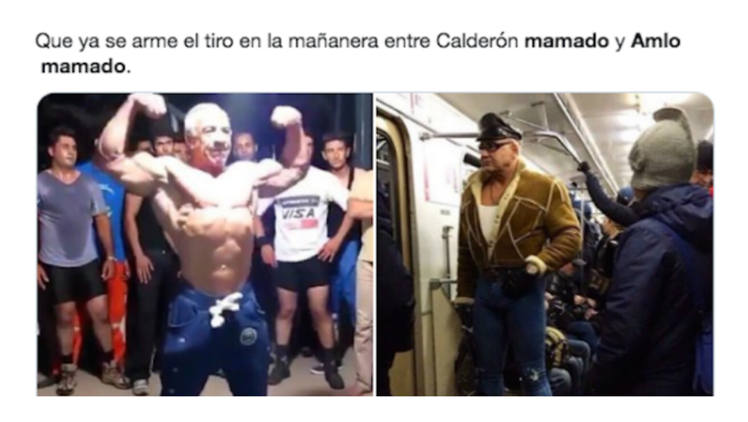 Memes de AMLO musculoso o mamado por foto de hombre fuerte