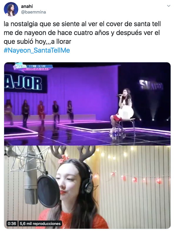 Nayeon de TWICE lanza cover de Santa Tell me de Ariana Grande