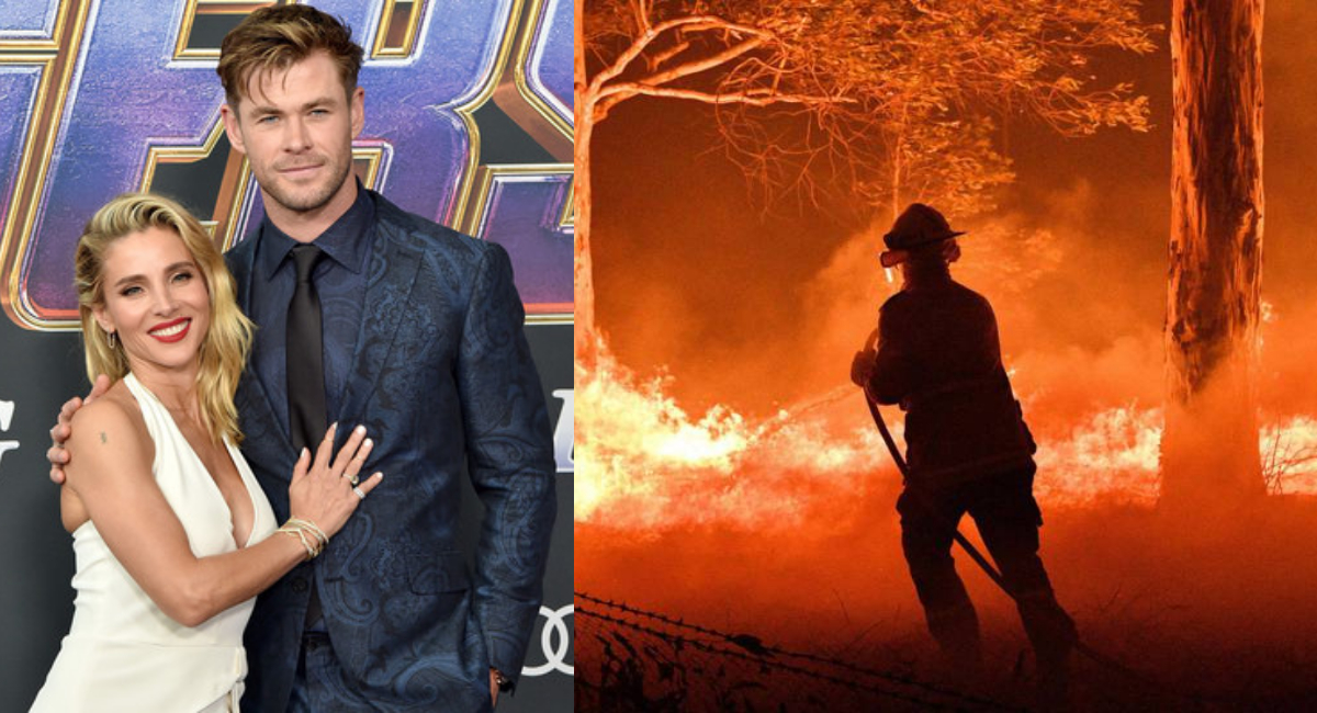 Chris Hemsworth y Elsa Pataky contra incendios en Australia