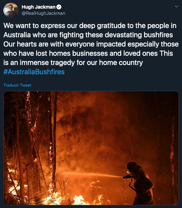 Famosos se unen para detener los incendios en Australia
