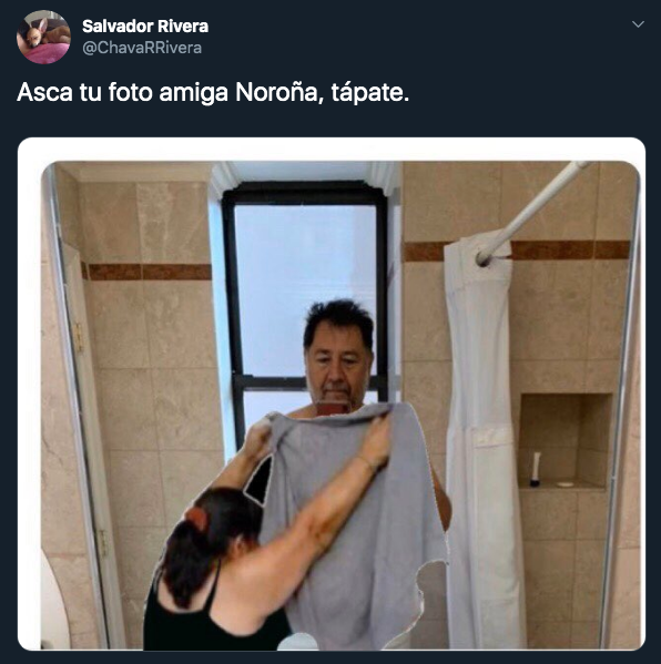 Memes de Gerardo Fernández Noroña saliendo de bañarse