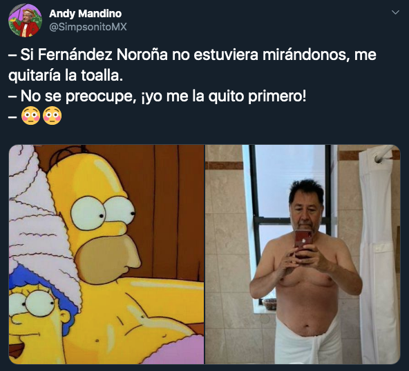 Memes de Gerardo Fernández Noroña saliendo de bañarse