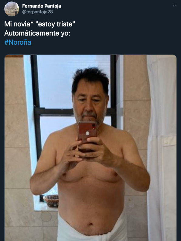 Memes de Gerardo Fernández Noroña saliendo de bañarse
