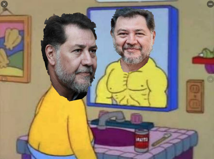 Memes de Gerardo Fernández Noroña saliendo de bañarse