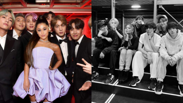Ariana Grande y BTS juntos en los ensayos del Grammy 2020
