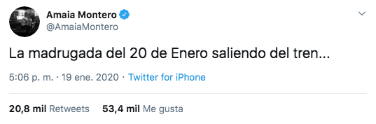 Amaia Montero recuerda el 20 de enero con canción de La Oreja de Van Gogh