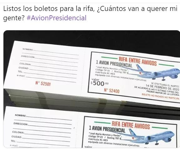 Memes avion presidencial rifa de amlo