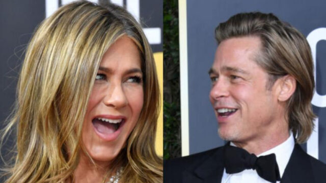 Jennifer Aniston y Brad Pitt en los Golden Globes 2020