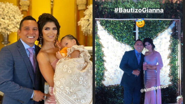 El bautizo de la hija de Edwin Luna y Kimberly Flores