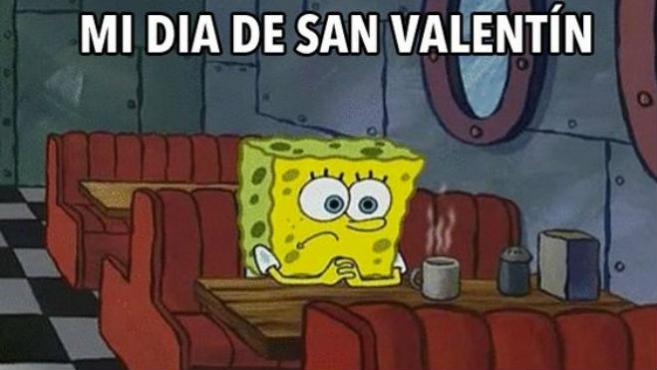 14 de febrero meme bob esponja