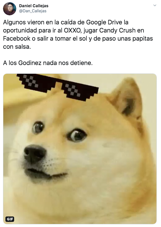 Memes de la caída de Google Drive a nivel global 27 de enero de 2020