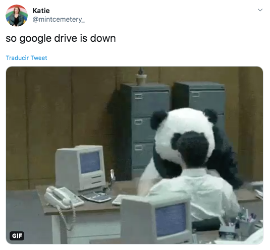 Memes de la caída de Google Drive a nivel global 27 de enero de 2020