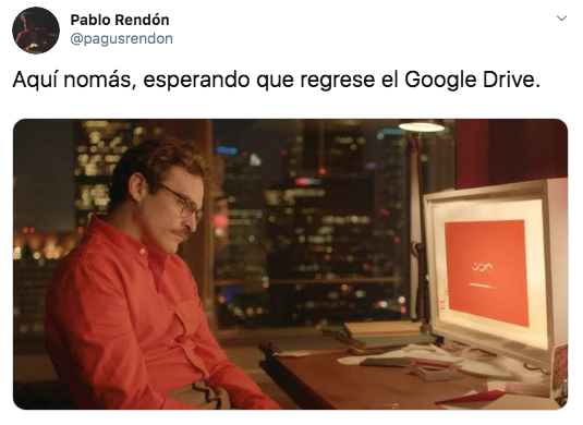 Memes de la caída de Google Drive a nivel global 27 de enero de 2020